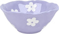 Flower Shaped Ceramic Soup Bowl, Purple Floret Cereal Salad Bowl | Gentle Purple Floral Bowl, Multi-Scene For Fruit Soup Pasta; Aesthetic Home Tableware