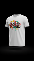 Regular Fit Porcelain White Graffiti Tee