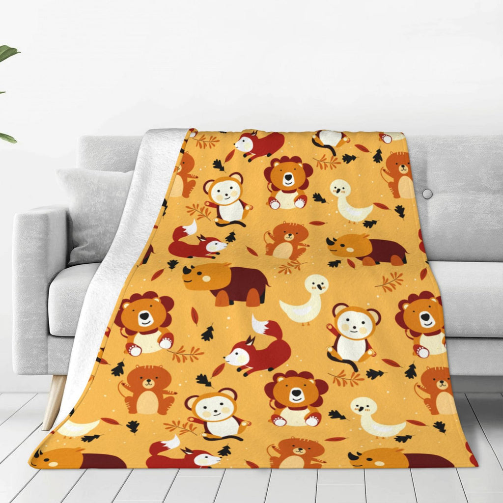 Personalized Animal  Print Blanket Ultra-Soft Microfleece Throw Blanket Air Conditioning Blanket Travel Blanket