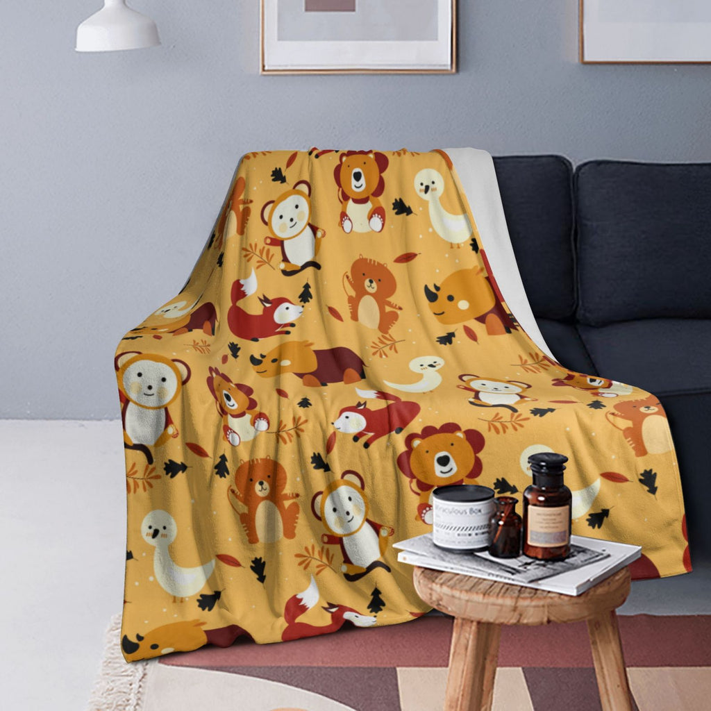 Personalized Animal  Print Blanket Ultra-Soft Microfleece Throw Blanket Air Conditioning Blanket Travel Blanket