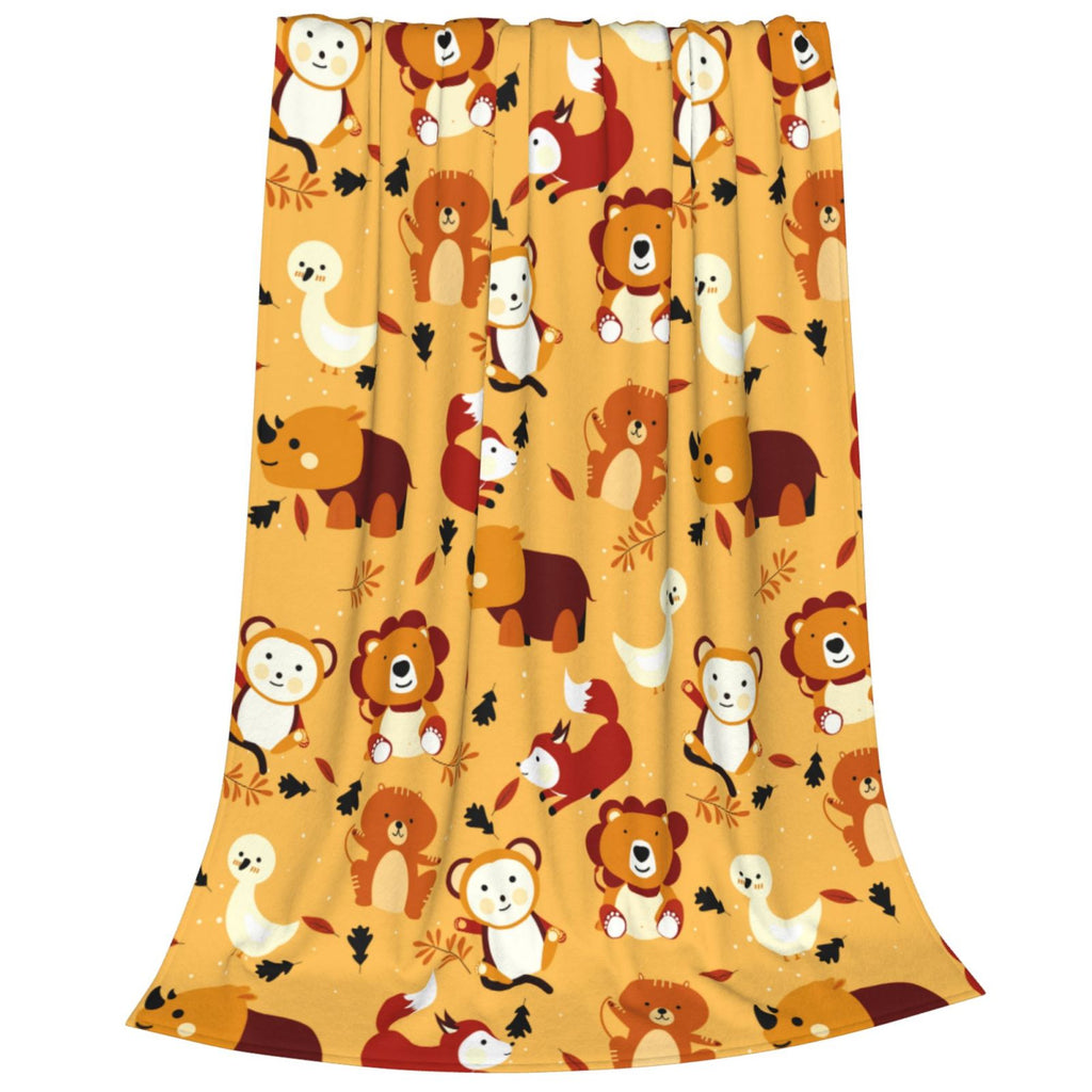 Personalized Animal  Print Blanket Ultra-Soft Microfleece Throw Blanket Air Conditioning Blanket Travel Blanket