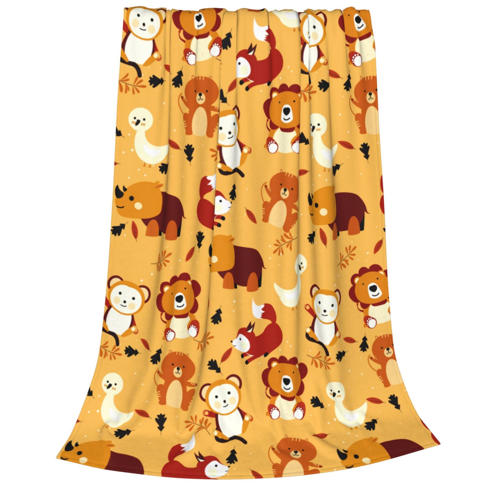 Personalized Animal  Print Blanket Ultra-Soft Microfleece Throw Blanket Air Conditioning Blanket Travel Blanket