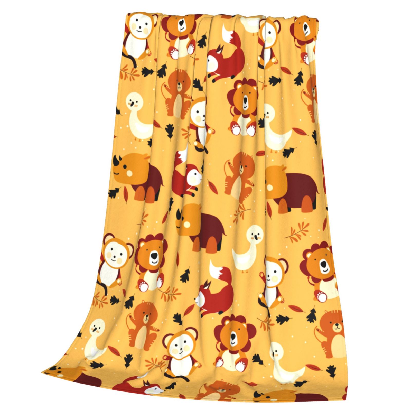 Personalized Animal  Print Blanket Ultra-Soft Microfleece Throw Blanket Air Conditioning Blanket Travel Blanket