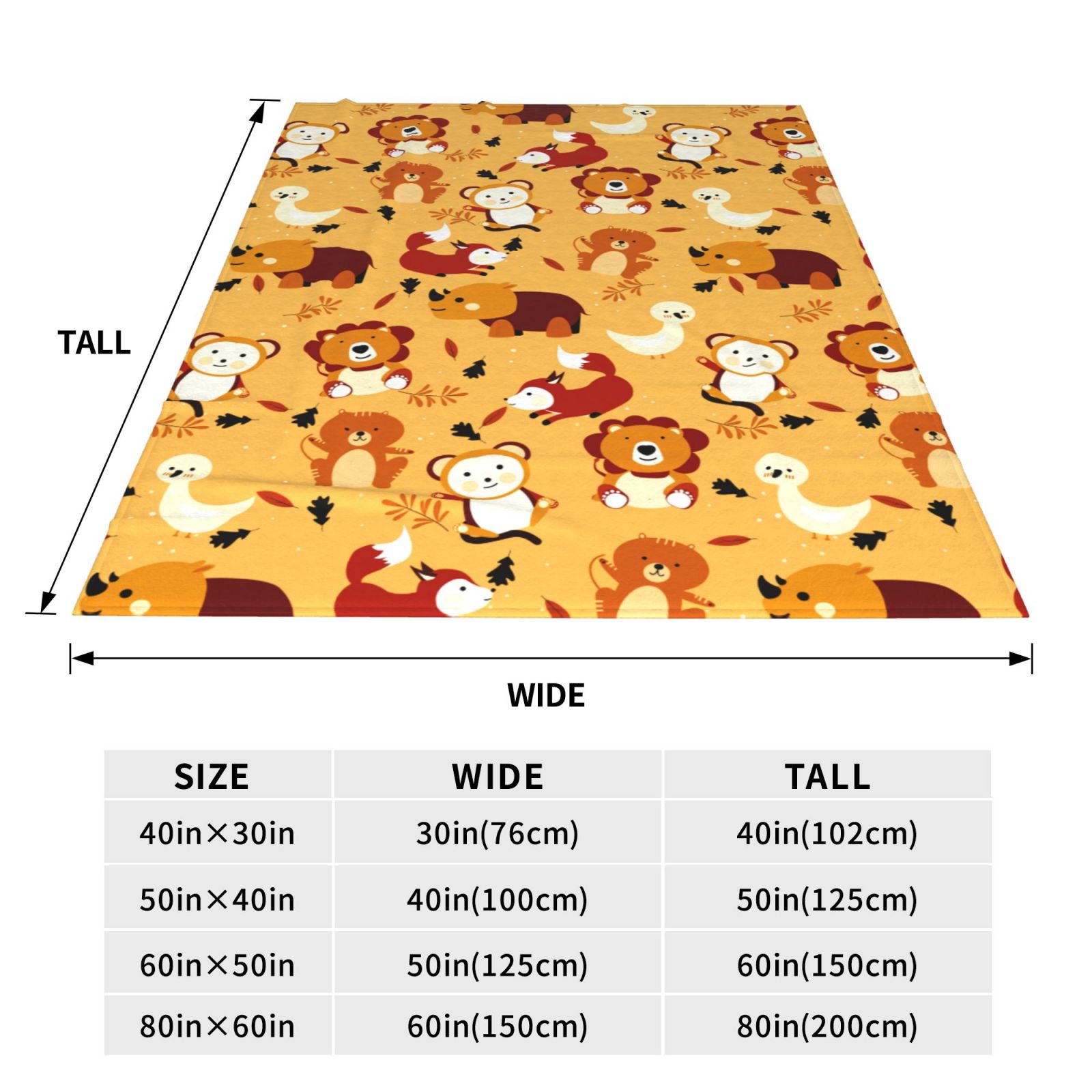 Personalized Animal  Print Blanket Ultra-Soft Microfleece Throw Blanket Air Conditioning Blanket Travel Blanket