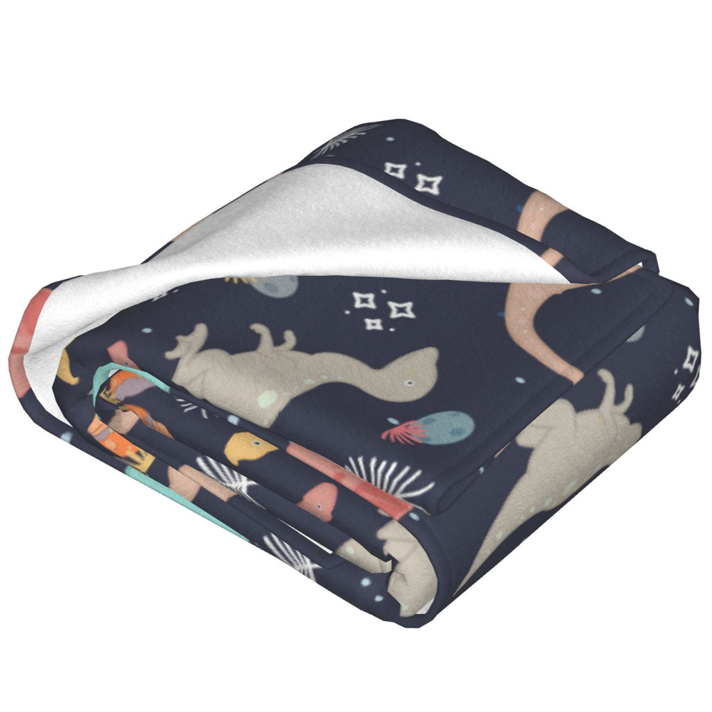 Personalized Dinosaur Print Blanket Ultra-Soft Microfleece Throw