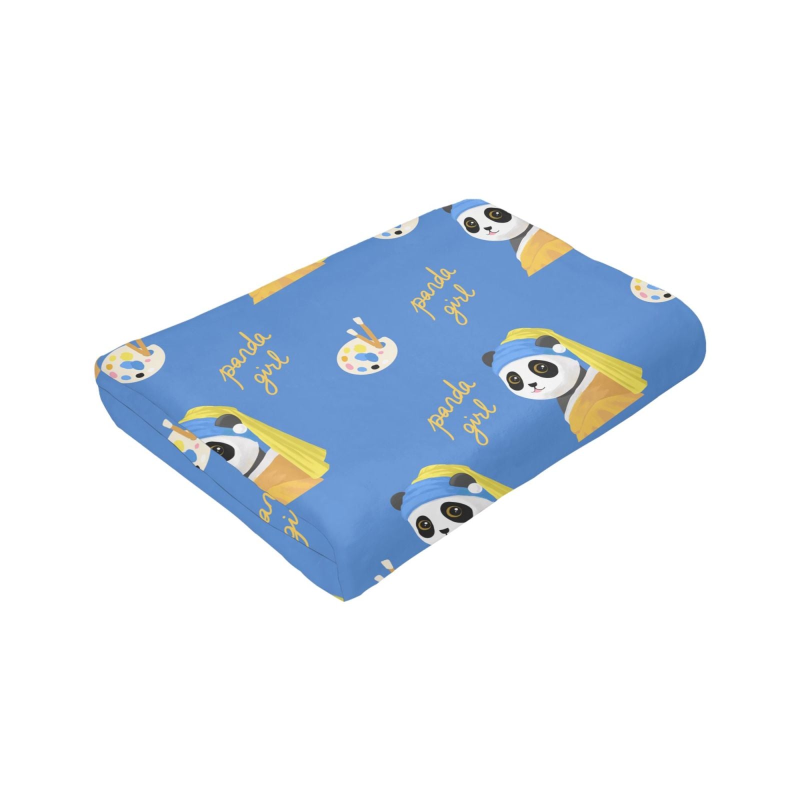 Personalized Panda Print Blanket Ultra-Soft Microfleece Throw