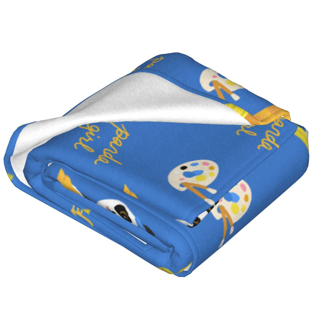 Personalized Panda Print Blanket Ultra-Soft Microfleece Throw