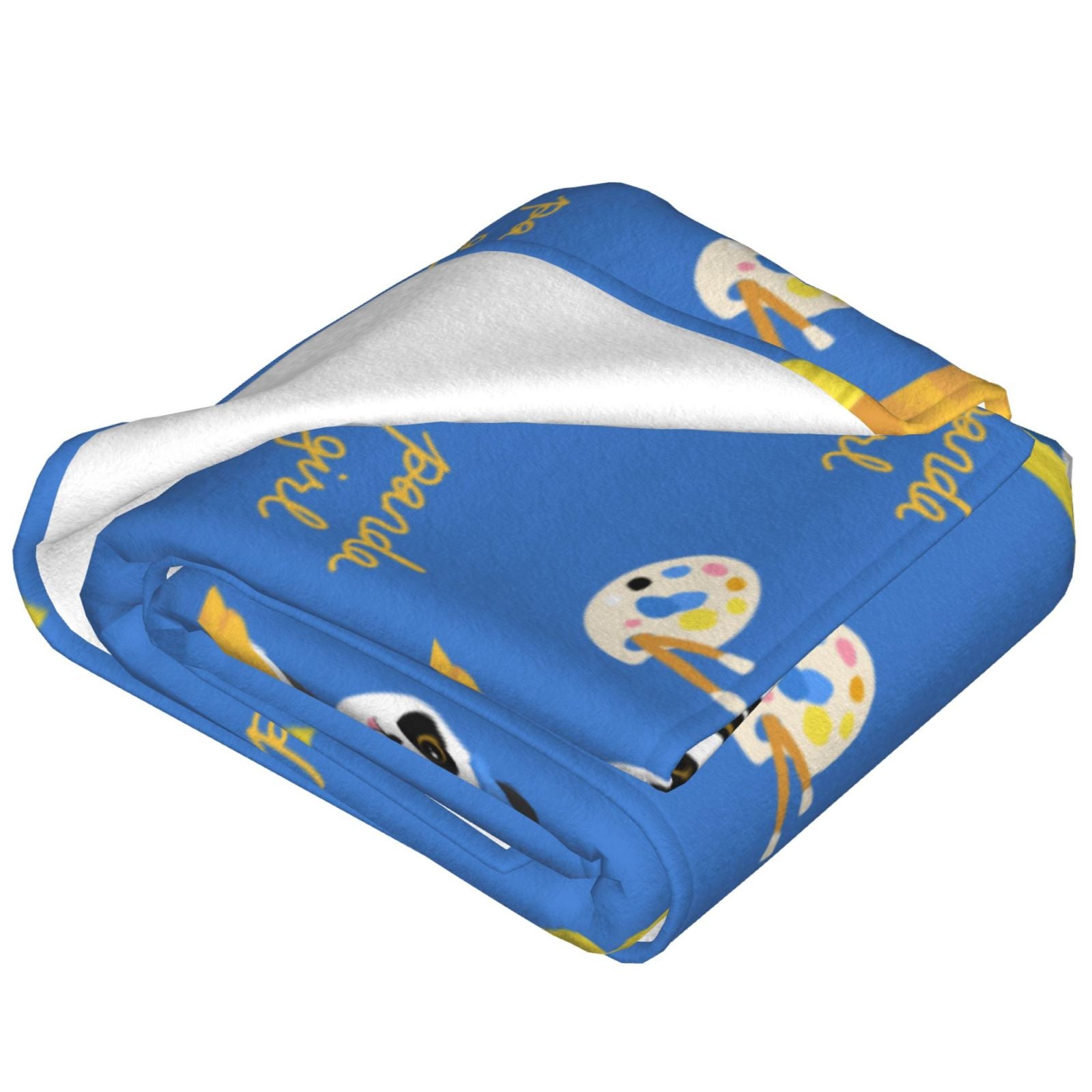Personalized Panda Print Blanket Ultra-Soft Microfleece Throw