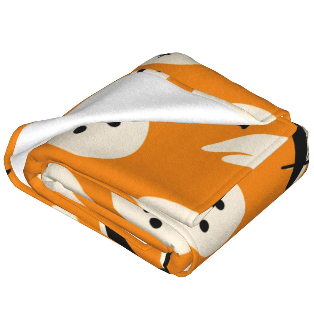 Personalized Print Cute Cartoon Ghost Yellow Blanket Ultra-Soft Cozy Fleece Throw