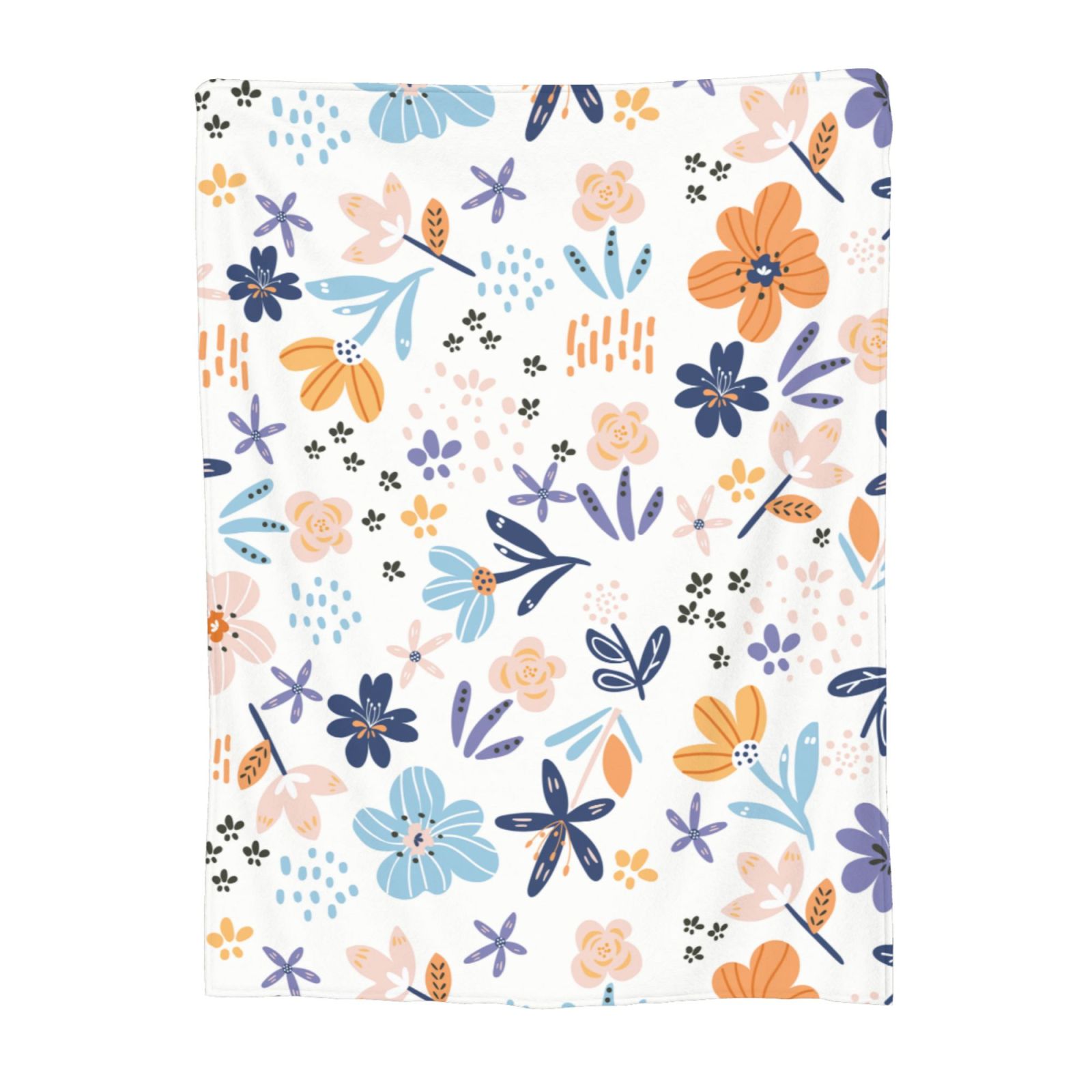  Personalized Print Throw Blanket Small Fresh Flowers For Couch-Ultra-Soft Micro Fleece Sofa Bed Camping Travel Throw
