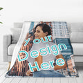 Personalized Your Design Print Blanket Ultra-Soft Microfleece Cozy Fleece Throw